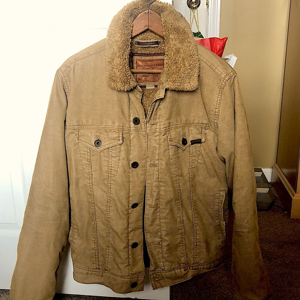 American Eagle corduroy sherpa lined jacket